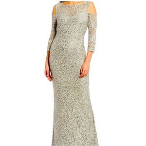 Marina Cold Shoulder Sequin Prom Dress Formal Gown Size 4